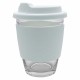 Carlo Glass Coffee Cup - Silicone Band 340ml