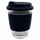 Reusable Coffee Cups - Glass - Carlo Glass Coffee Cup - Silicone Band 340ml