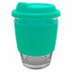 Reusable Coffee Cups - Glass - Carlo Glass Coffee Cup - Silicone Band 340ml