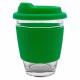 Reusable Coffee Cups - Glass - Carlo Glass Coffee Cup - Silicone Band 340ml