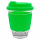 Reusable Coffee Cups - Glass - Carlo Glass Coffee Cup - Silicone Band 340ml