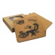 Coasters - Vineyards Cork Coaster Square Set of 4