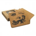 Coasters - Vineyards Cork Coaster Square Set of 4