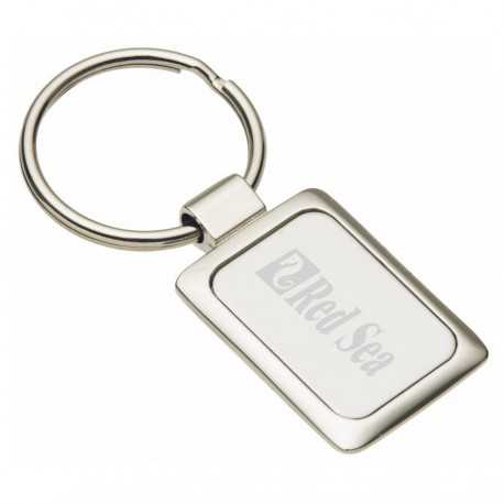 Metal Keyrings - Accent Rectangular Keychain