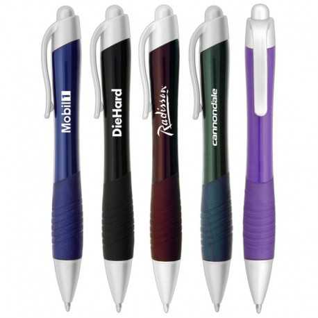 Plastic Promotional Pens - Metallic Mykonos Plastic Pen