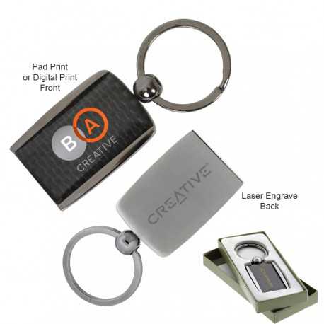 Metal Keyrings - The Carbon Fibre Keychain
