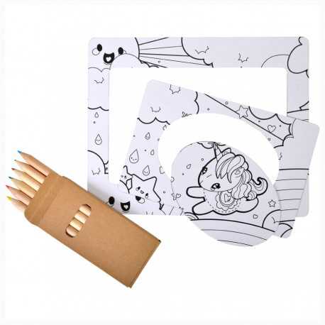 Fridge Magnets - Colour In 3 in 1 Magnetic Frame Colour Set