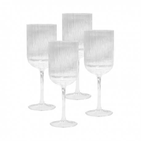 Ivy Ribbed Wine Glasses