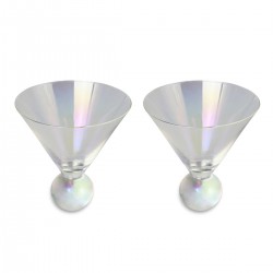 Printed Glasses - Aura Iridescent Martini Glasses