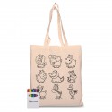 Cotton & Calico Tote Bags - Squiggle Calico bag + Crayon set