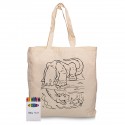 Cotton & Calico Tote Bags - Squiggle Calico bag + Crayon set