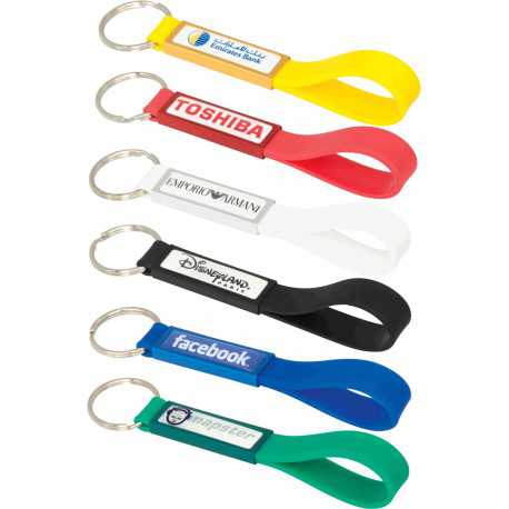 Silicone Sling Keyring with Dome-Indent