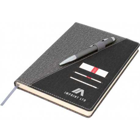 Note Pads - Ottawa A5 Notebook, Black/Grey