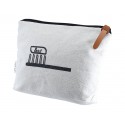 Toiletry Bags - Calico Toiletry/Makeup Bag 14.5cmx22.5cm