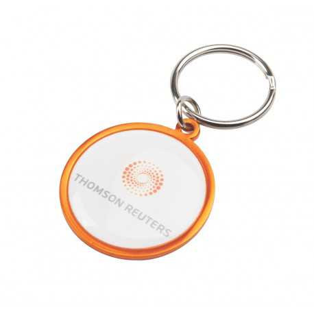 Metal Keyrings - Rainbow Keyring (35mm round) - Indent