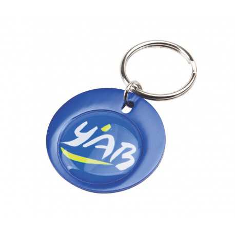 Metal Keyrings - Rainbow Keyring (37mm round) - Indent