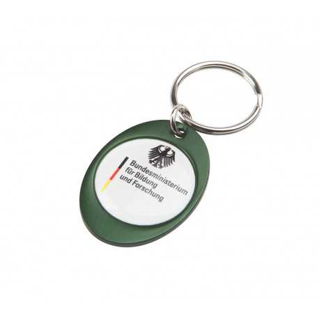 Metal Keyrings - Rainbow Keyring (30x40mm oval) - Indent