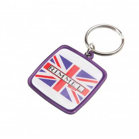 Metal Keyrings - Rainbow Keyring (38x43mm square)-Indent