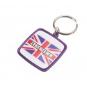 Metal Keyrings - Rainbow Keyring (38x43mm square)-Indent