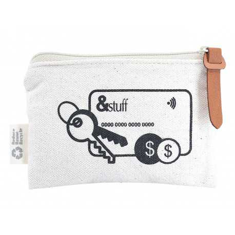 Tote & Calico Bags - Calico Card & Key Pouch 8.5cm x 13cm