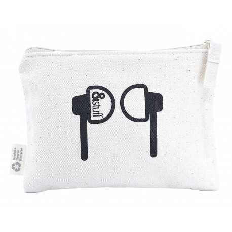 Tote & Calico Bags - Calico Earphone Pouch 12.5cm x 17cm