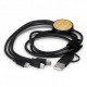 Phone & Tablet Chargers - Bamboo Triple Connector Cable