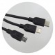 Phone & Tablet Chargers - Bamboo Triple Connector Cable