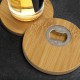 Bamboo Bottle Opener Coaster Set of 2 - Round