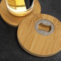 Coasters - Bamboo Bottle Opener Coaster Set of 2 - Round