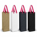 Paper Bags - Wine Ribbon Handle Paper Bag