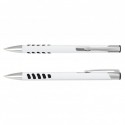 Metal Promotional Pens - Panama Grip Pen Metal - White Barrel
