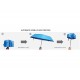 custom printed marquees - Designa Full Colour Genie Umbrella-Sea