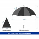 Corporate Umbrellas - 30 Promo Auto Open Golf Umbrella