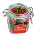 130g Christmas Jelly Beans Packed in Glass Clip Lock Jars