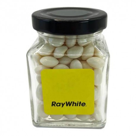100g Chewy Mints Packed in Small Glass Square Jars