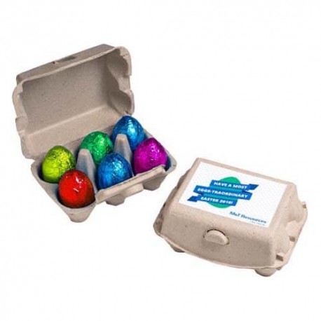 6 Chocolate Easter Eggs Packed in Carton