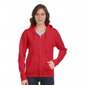 Fleece Tops - Heavy Blend Missy Fit Full Zip Hooded Sweatshirt