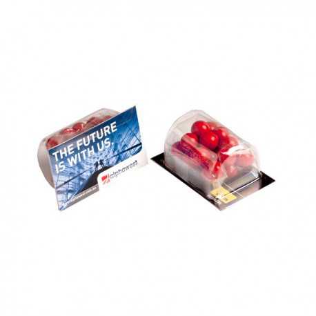 Promotional Chocolates - Biz Card Treats with Orange Choc Drops Jaffa (Look Alike) 25G