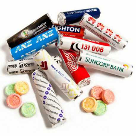 Promotional Lollies - Branded Fizz Roll(Fruit Tingle Look Alike)