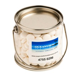 Lollies in Buckets & Jars - Small PVC Bucket Filled with Mints 170G (Normal Mints)