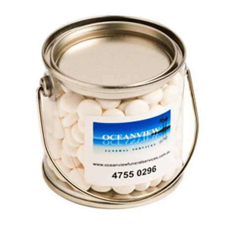 Lollies in Buckets & Jars - Small PVC Bucket Filled with Mints 170G (Normal Mints)
