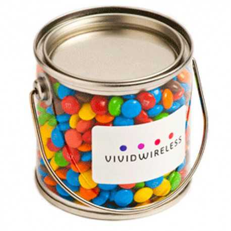 Lollies in Buckets & Jars - Small PVC Bucket Filled with Mini M&Ms 170G