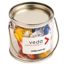 Lollies in Buckets & Jars - Small PVC Bucket Filled with Lindt Lindor Balls X5