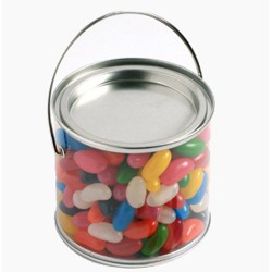 Lollies in Buckets & Jars - Medium Bucket Filled with Jelly Beans 400G (Corp Coloured or Mixed Coloured Jelly Beans)