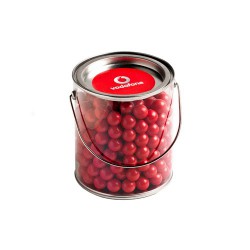 Lollies in Buckets & Jars - Big PVC Bucket Filled with with Orange Choc Drops (Jaffa Look Alike) 800G