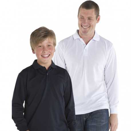 Men's Promotional Polo Shirts - Podium L/S Poly Polo