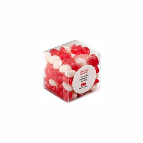 Promotional Jelly Beans - Cube 110G Jelly Beans (Corp Coloured or Mixed Coloured Jelly Beans)