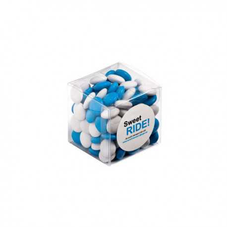 Promotional Chocolates - Cube 110G Choc Beans (Mixed Colours)