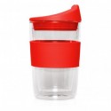 Reusable Coffee Cups - 300ml Double Walled Glass Cup 2 Go