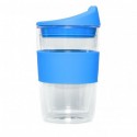 Reusable Coffee Cups - 300ml Double Walled Glass Cup 2 Go